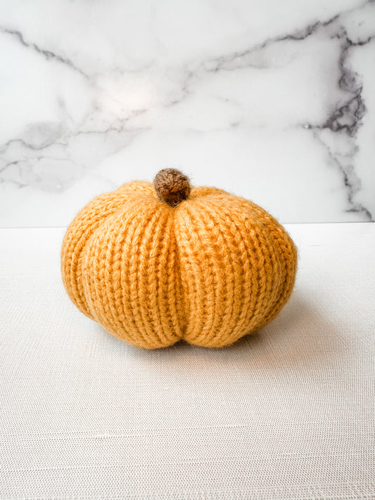 Knit Pumpkin in Mustard