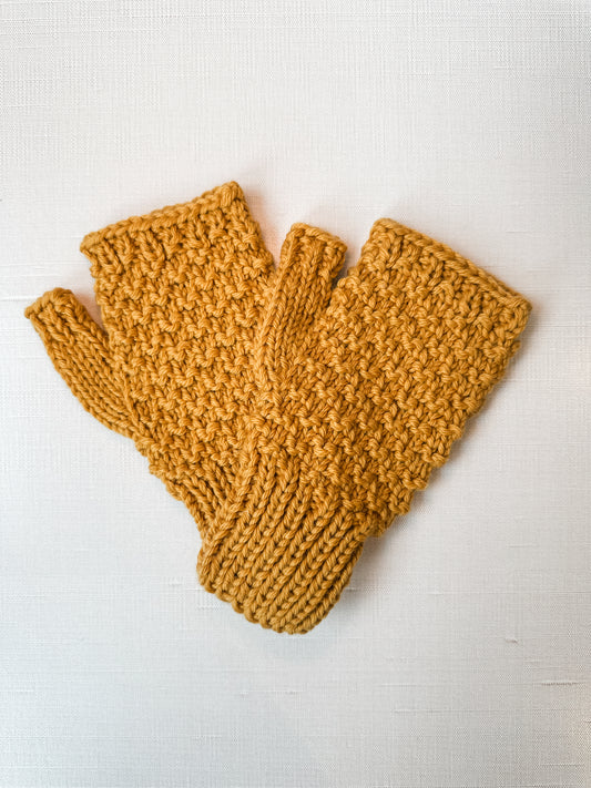Cloud Wrist Warmer in Mustard