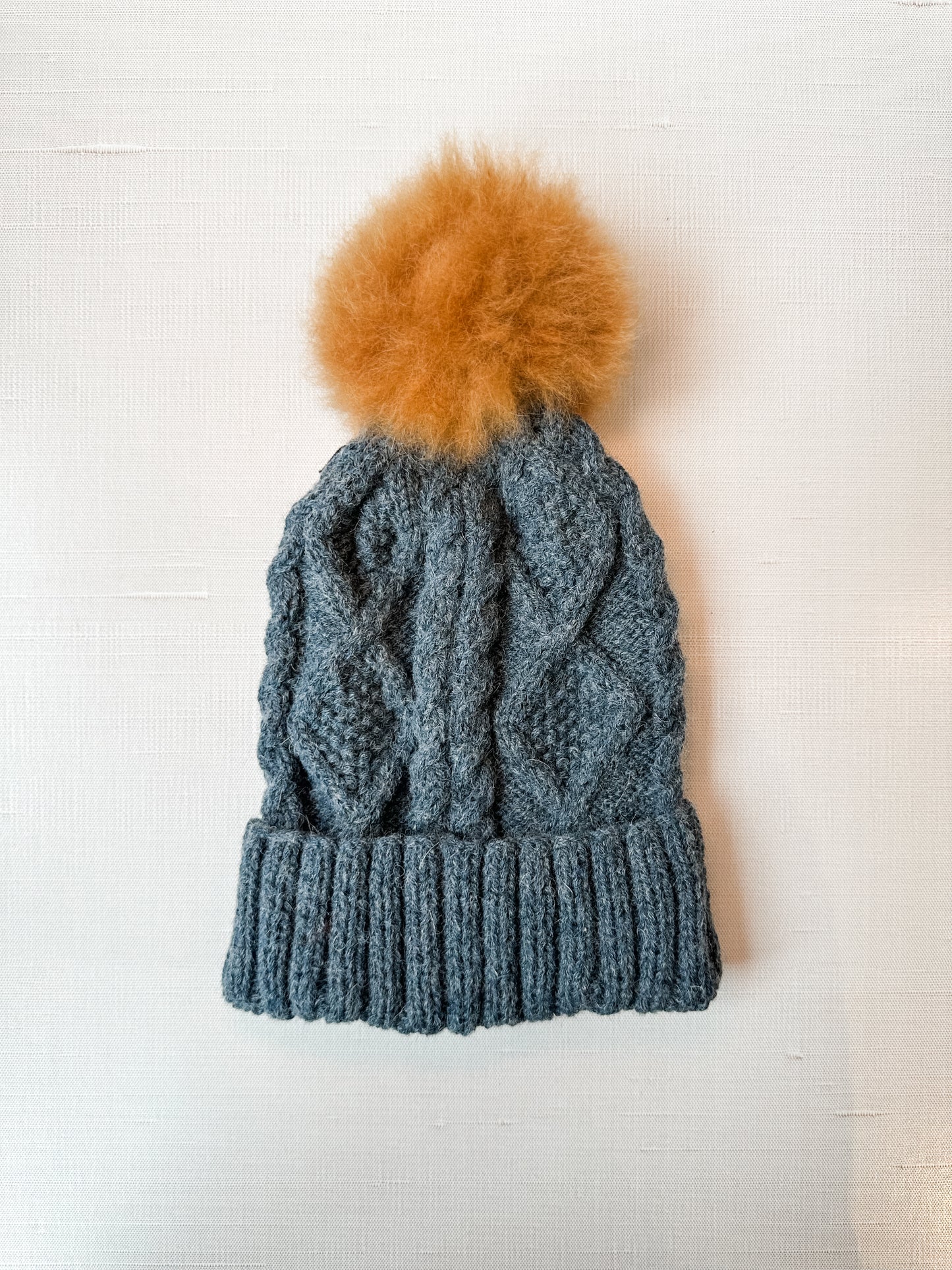Braided Pom Hat in Steel