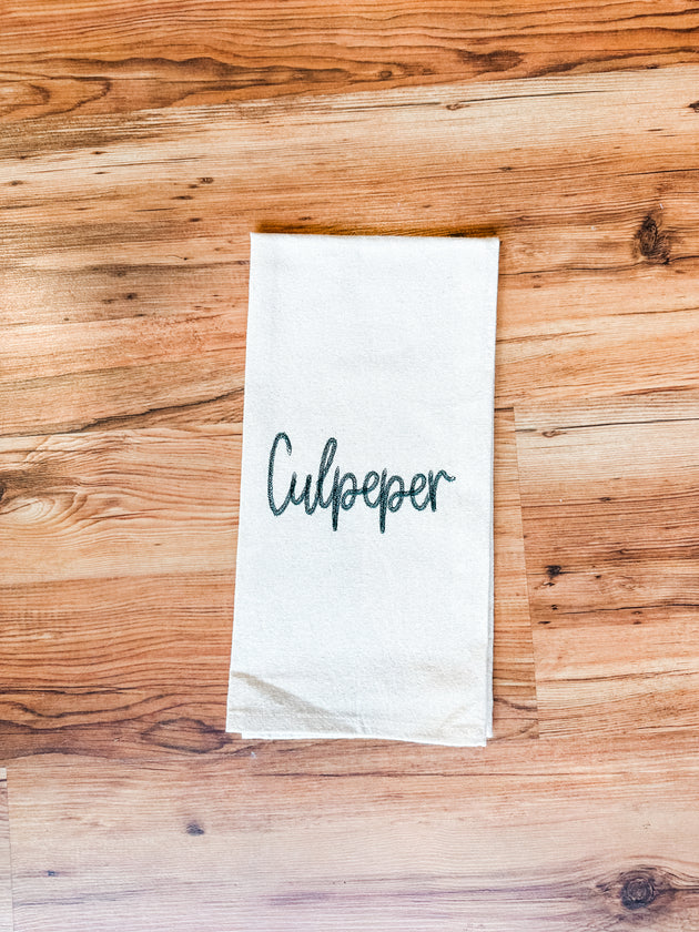 Linen Hunter Embroidered Culpeper Towel