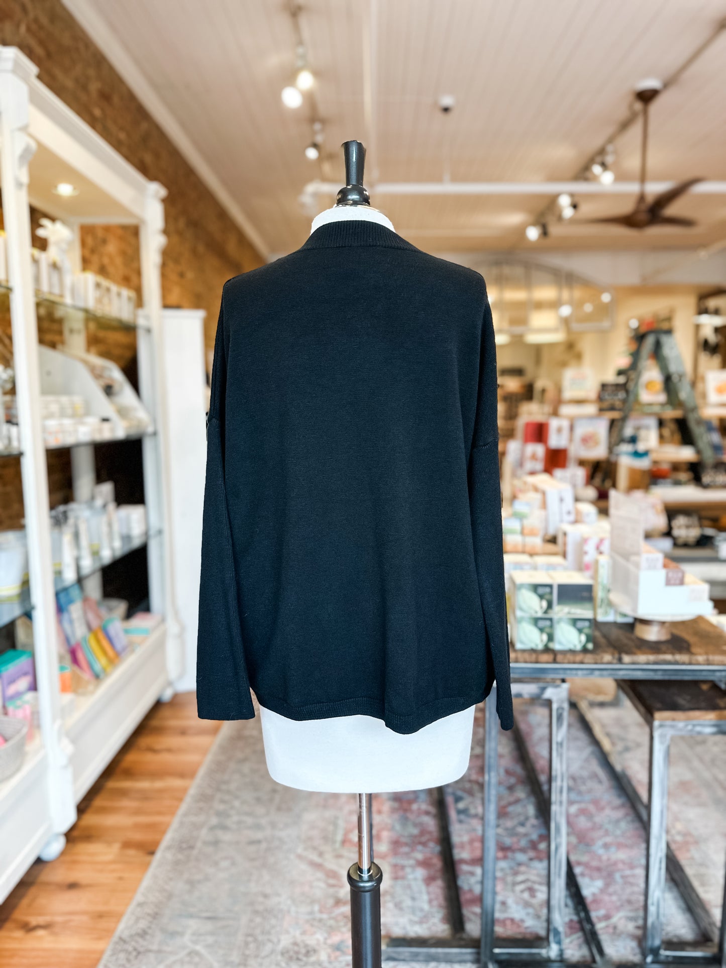 Courtney V-neck Sweater in Black