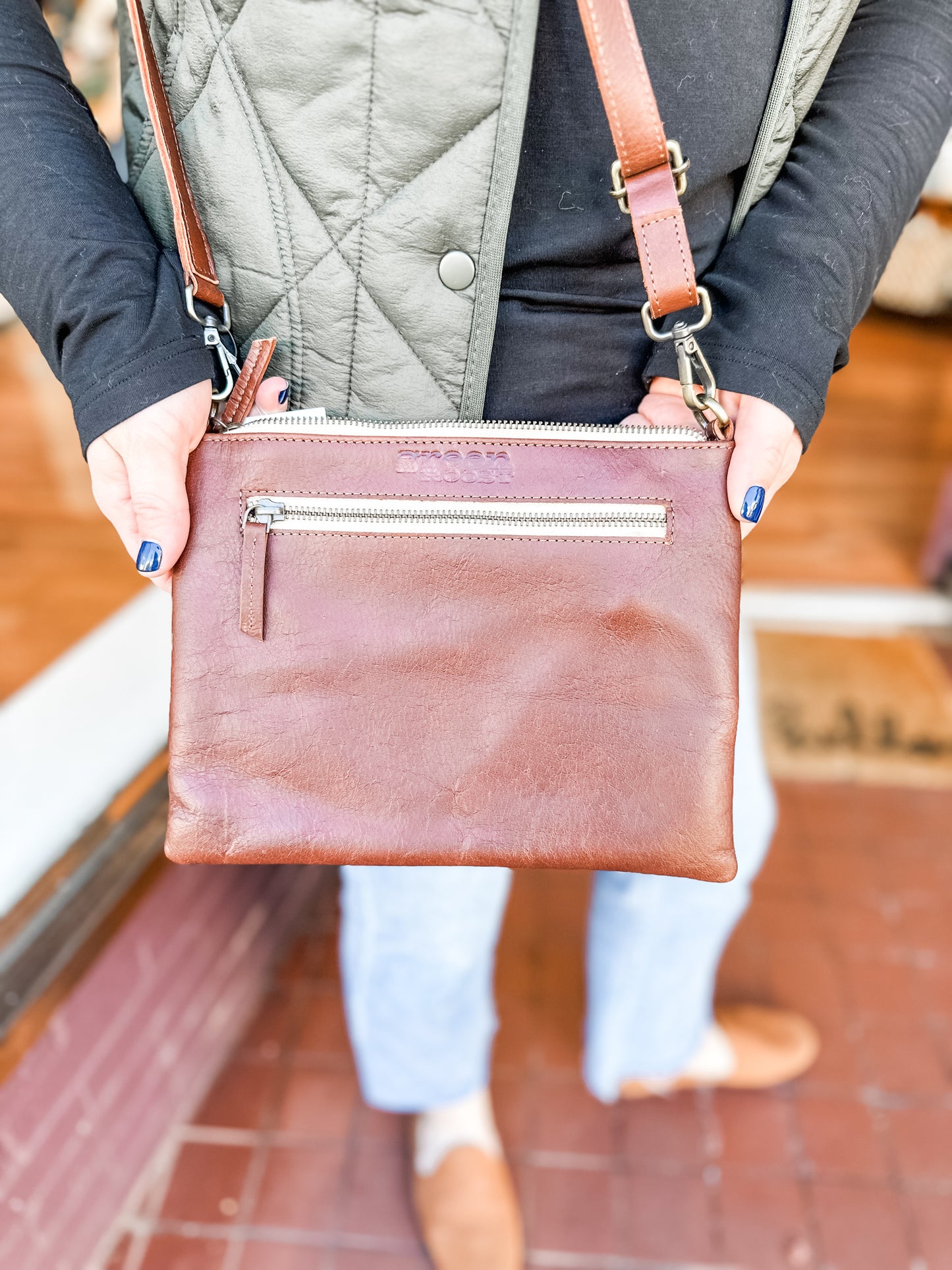 Crossbody in Chestnut (India Collection)
