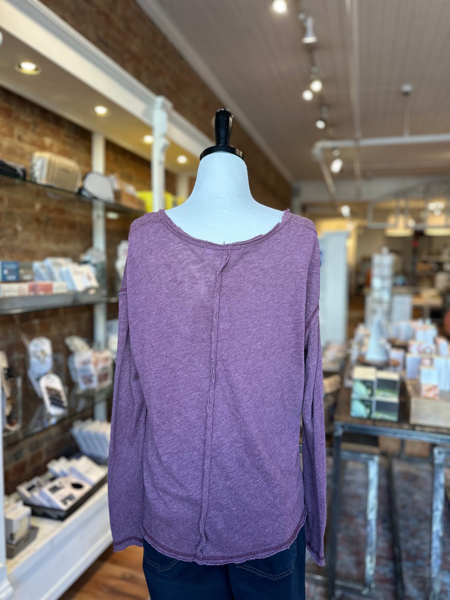 Get Up And Go Long Sleeve in Pale Merlot