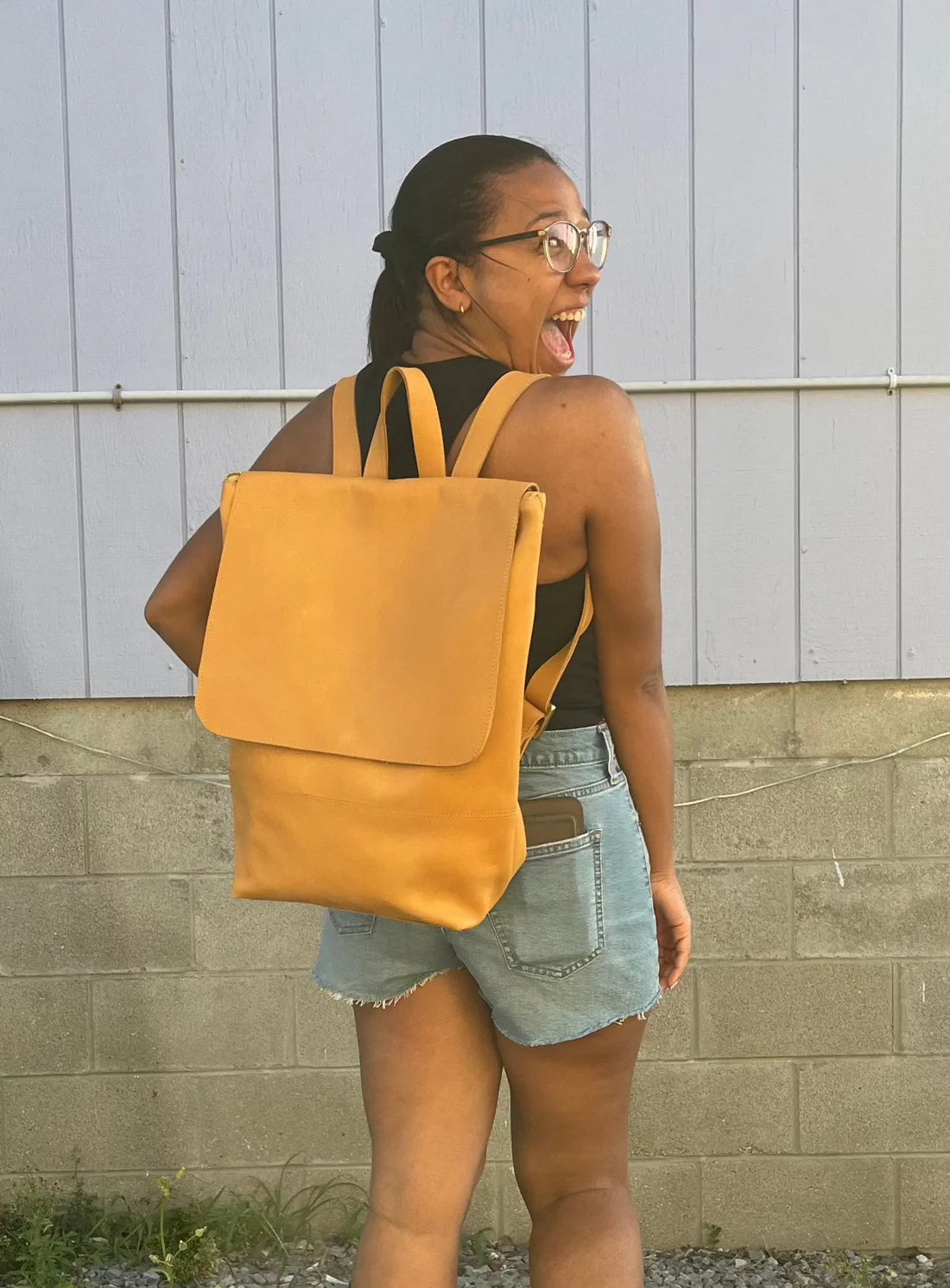 Large Backpack in Caramel (Ethiopia Collection)