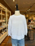 Holey Sweater in White