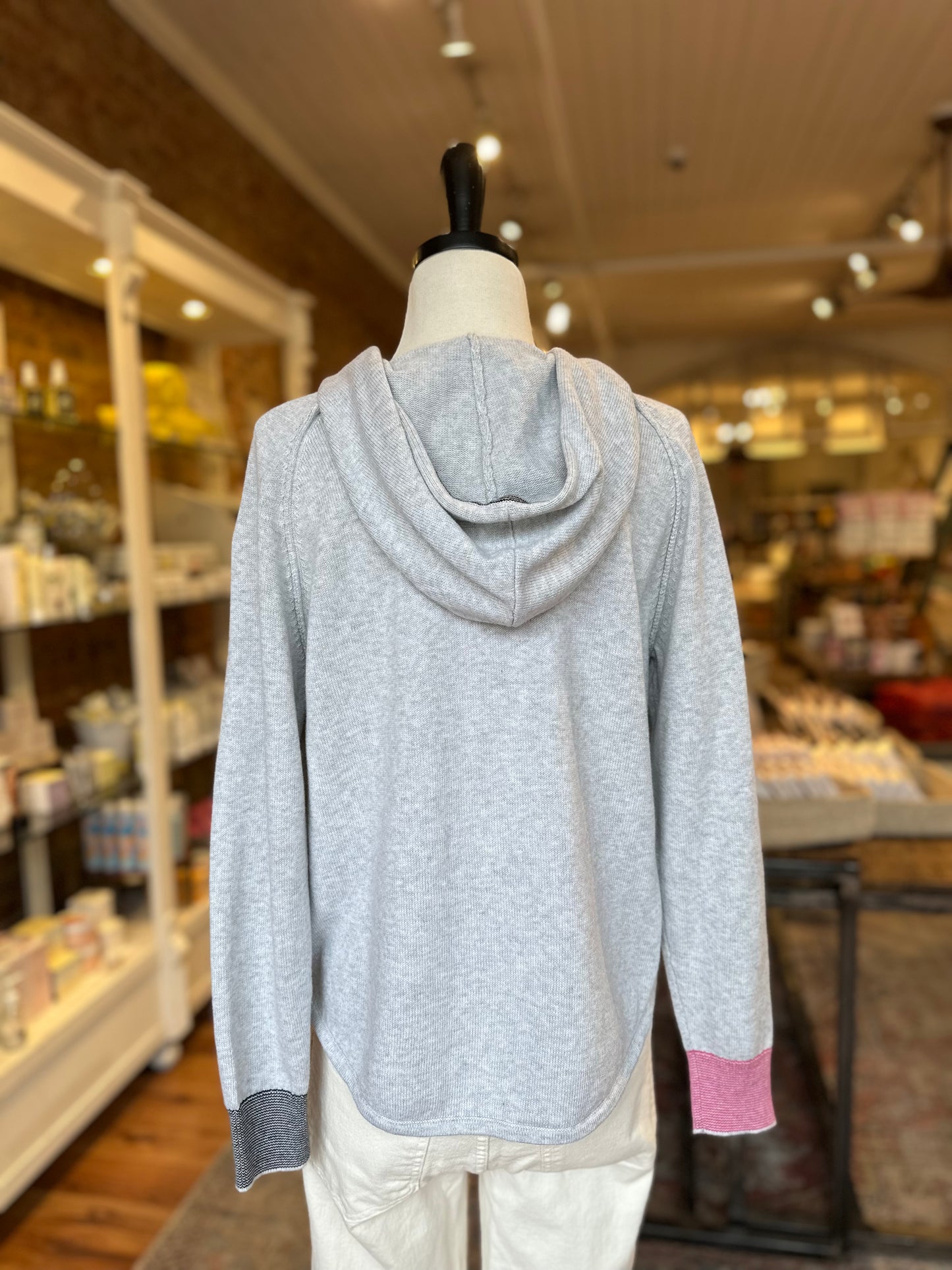 Chunky Cotton Hoodie in Light Marl