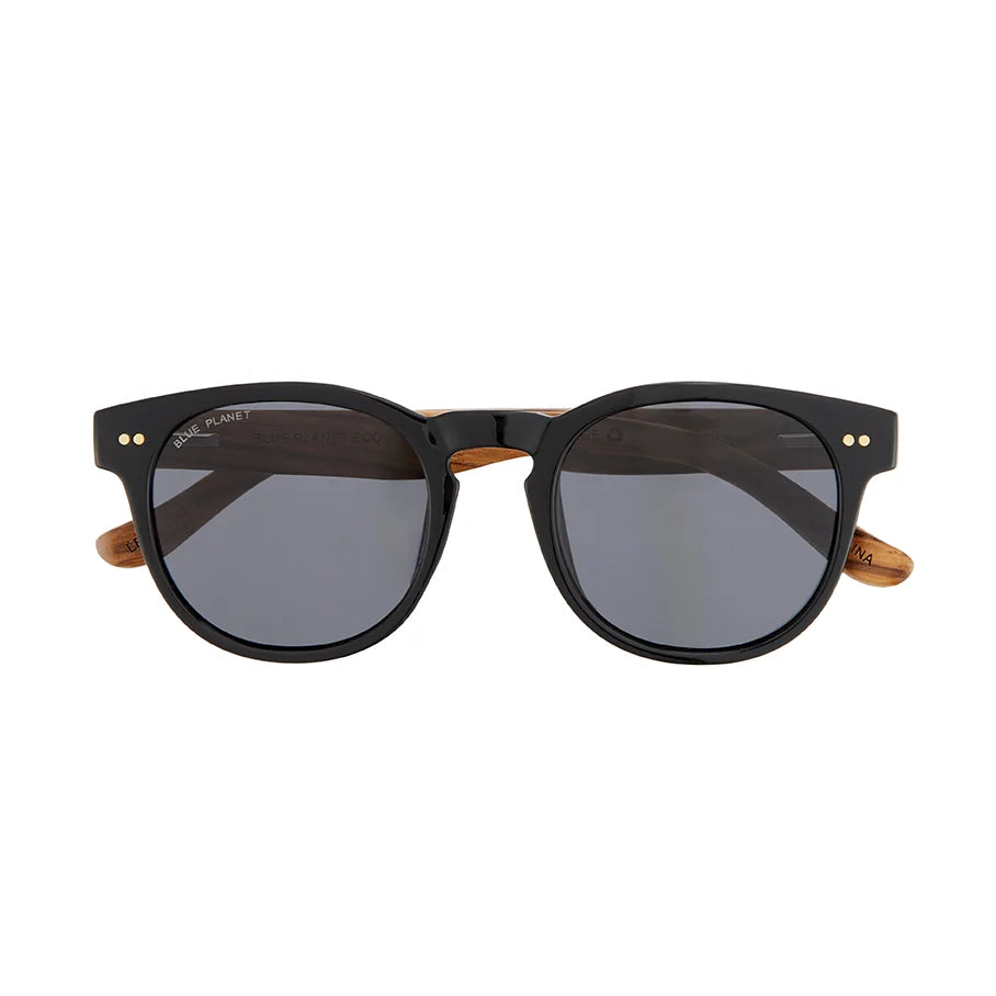 Indie Sunglasses in Matte Onyx and Walnut Wood