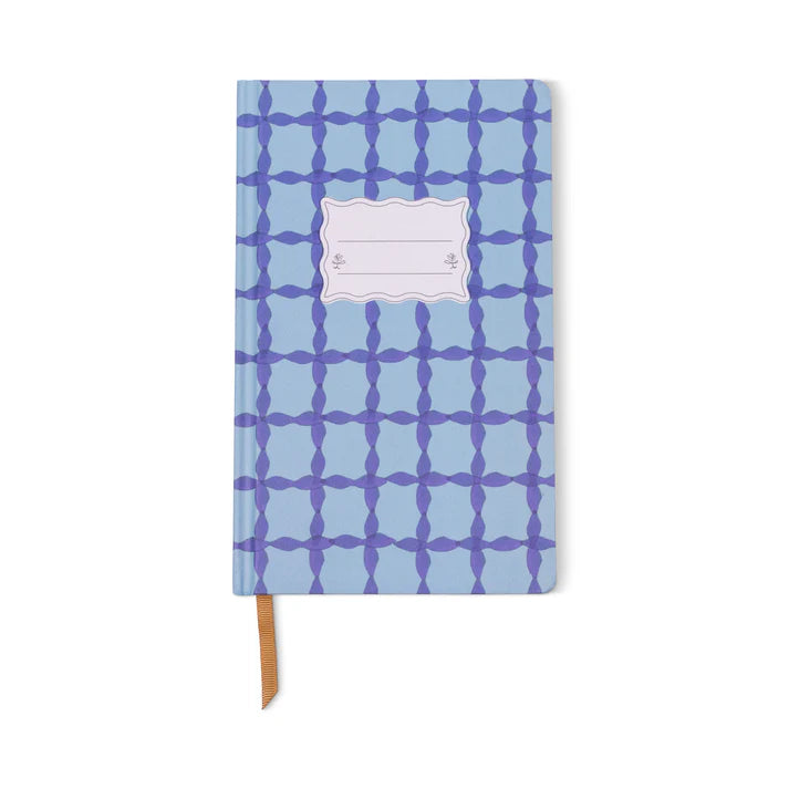 Tulip Journal in Blue Lattice