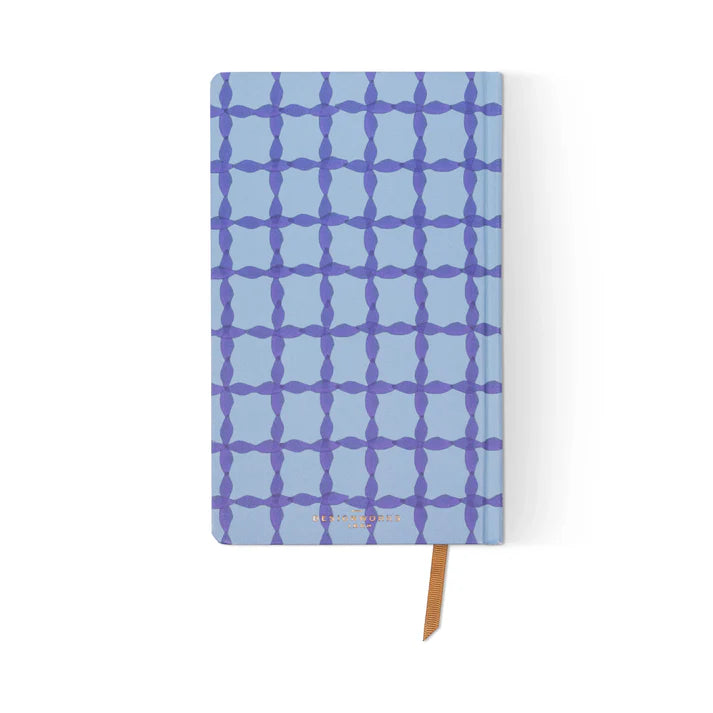 Tulip Journal in Blue Lattice