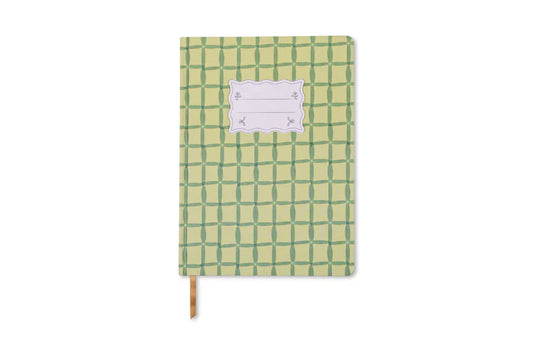 Tulip Jumbo Journal in Green Lattice