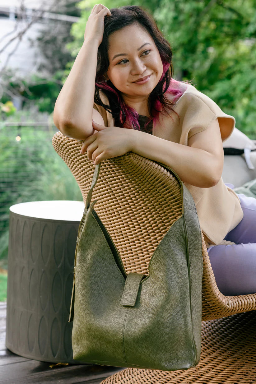 GR Bindle Bag in Pebbled Olive