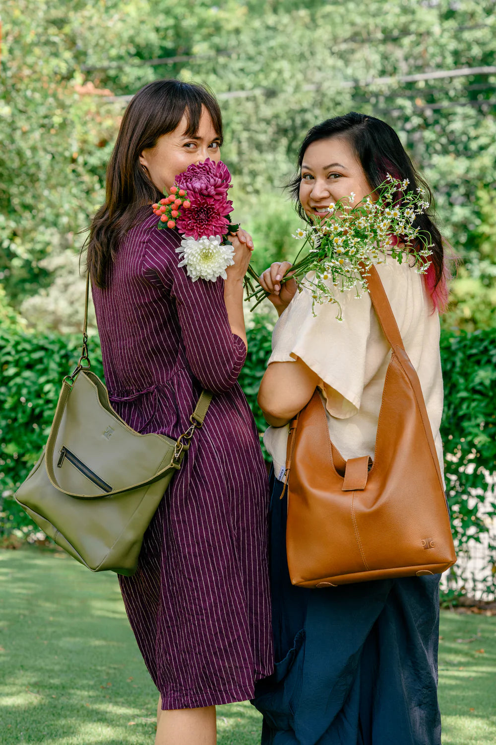 GR Bindle Bag in Pebbled Cognac