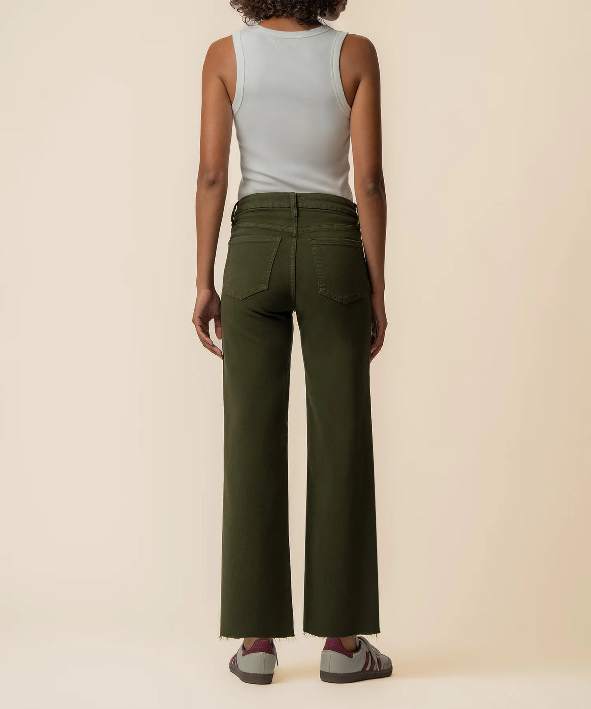 Meg Wide Leg Jeans in Tuscan Olive