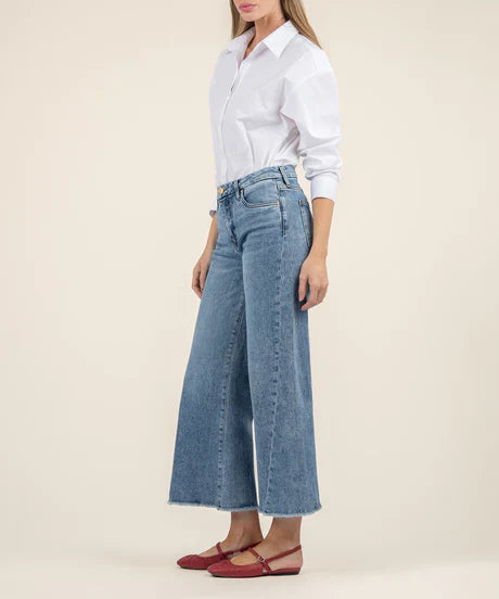 Meg High Rise Fab Ab Wide Leg Raw Hem (Defiant)