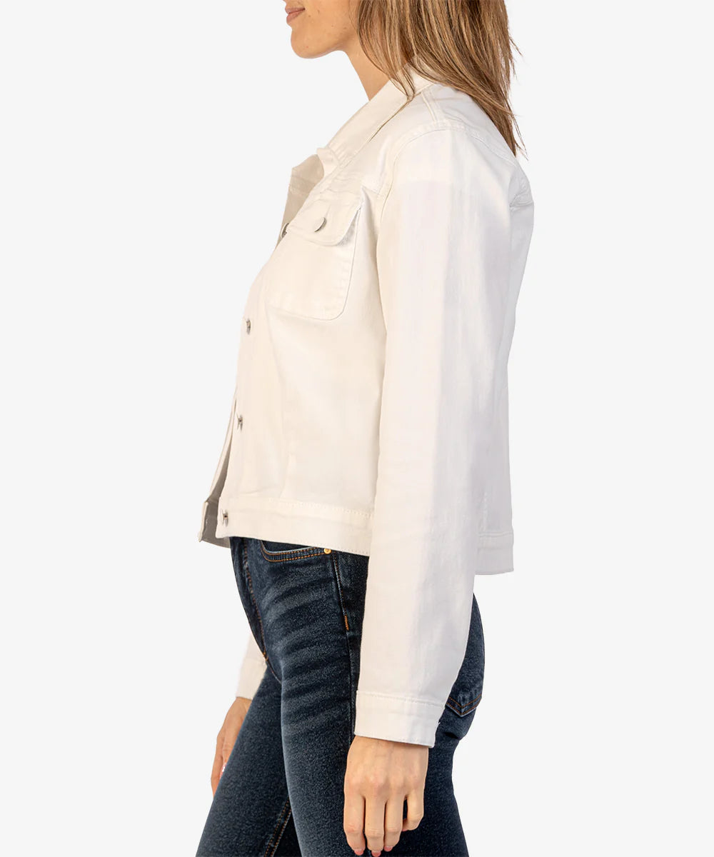 Ada Crop Jacket (Optic White)