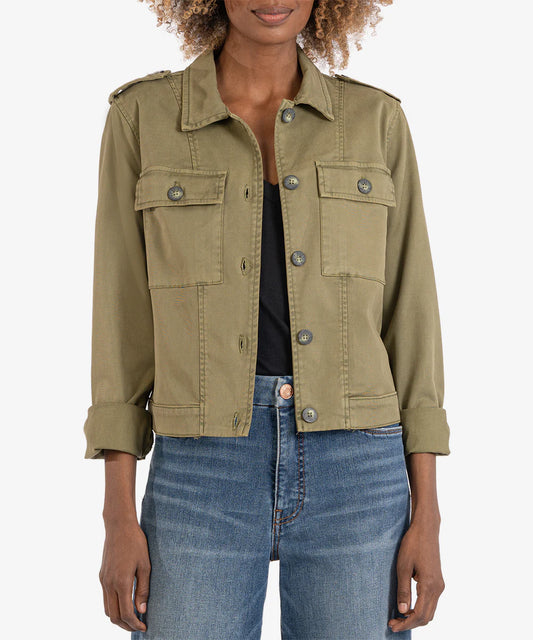 Rosalyn Trucker Jacket in Olive