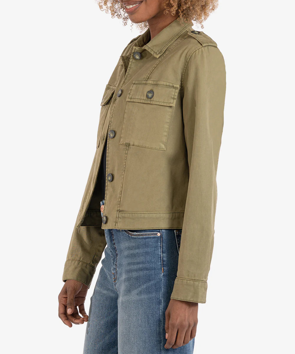 Rosalyn Trucker Jacket in Olive