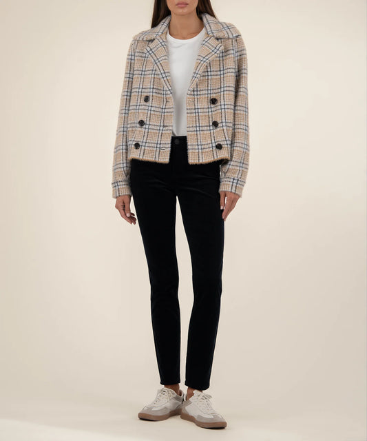 Aaliyah Double Breasted Coat (Cream)