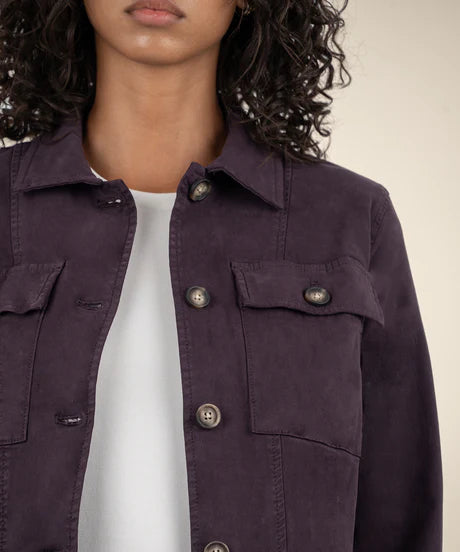 Josalyn Trucker Jacket (Eggplant)