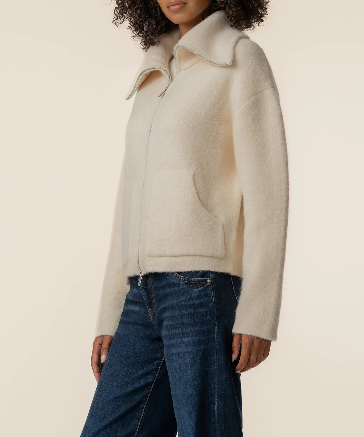 Rue Sweater Jacket in Cream