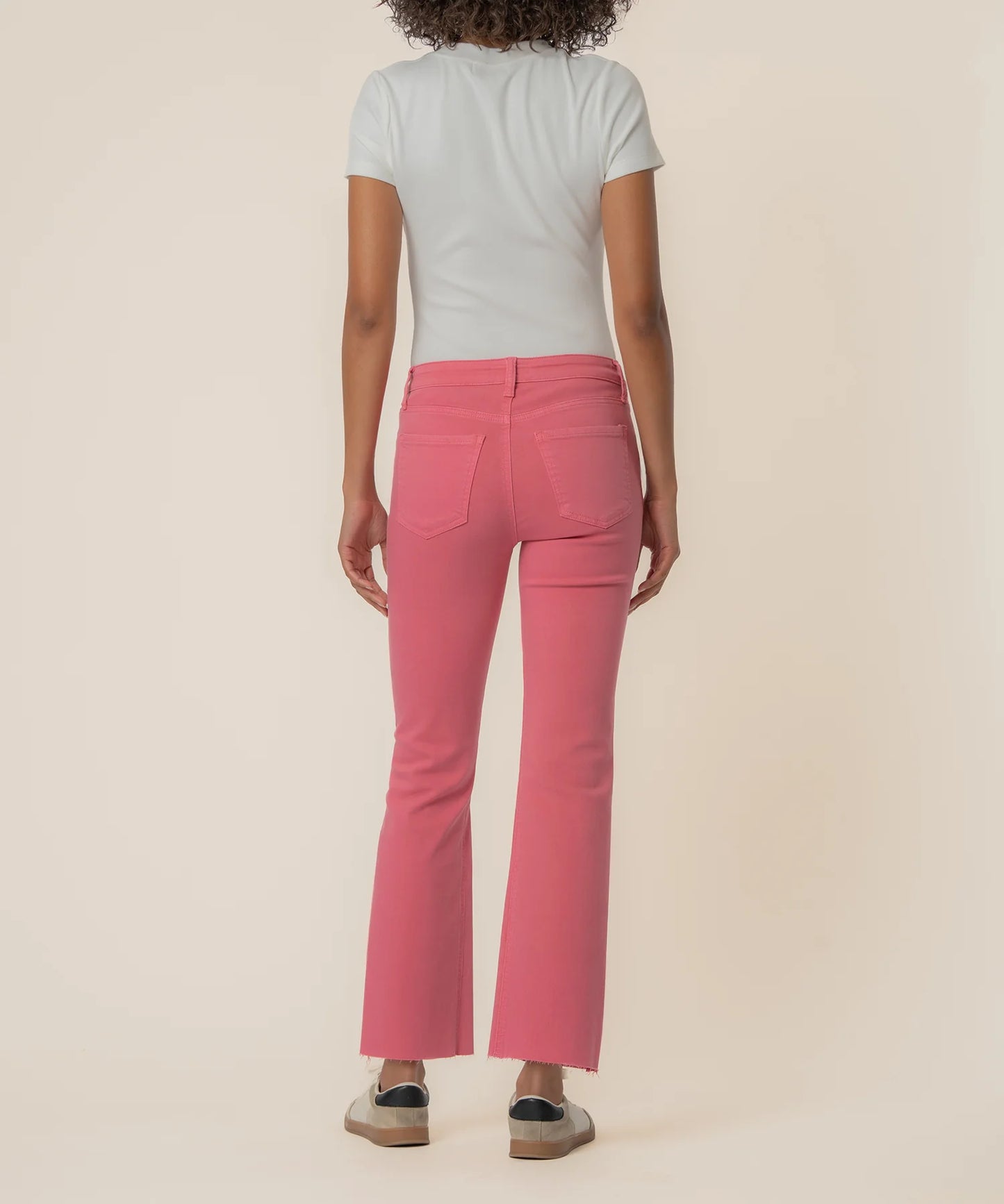 Kelsey High Rise Ankle Flare Jean in Flamingo