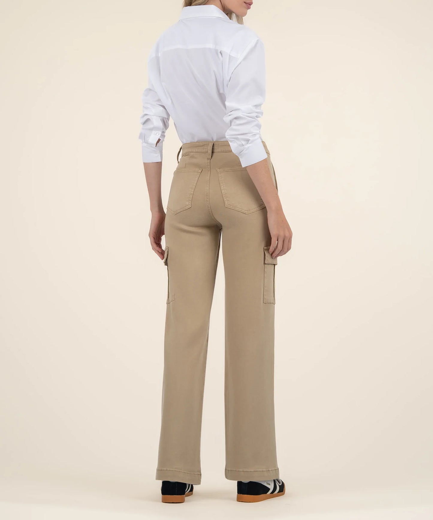 Miller High Rise Wide Led Pant with Cargo Pockets (Ginger)