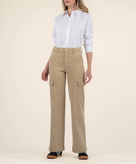 Miller High Rise Wide Led Pant with Cargo Pockets (Ginger)