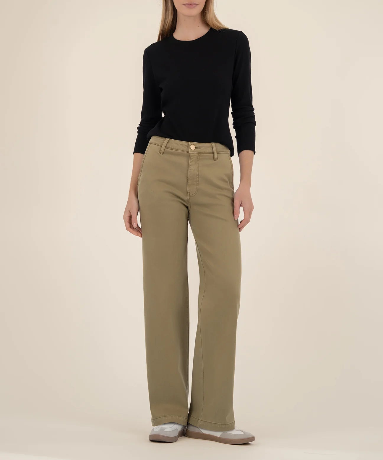 Miller High Rise Straight Let Pant (Palm Leaf)