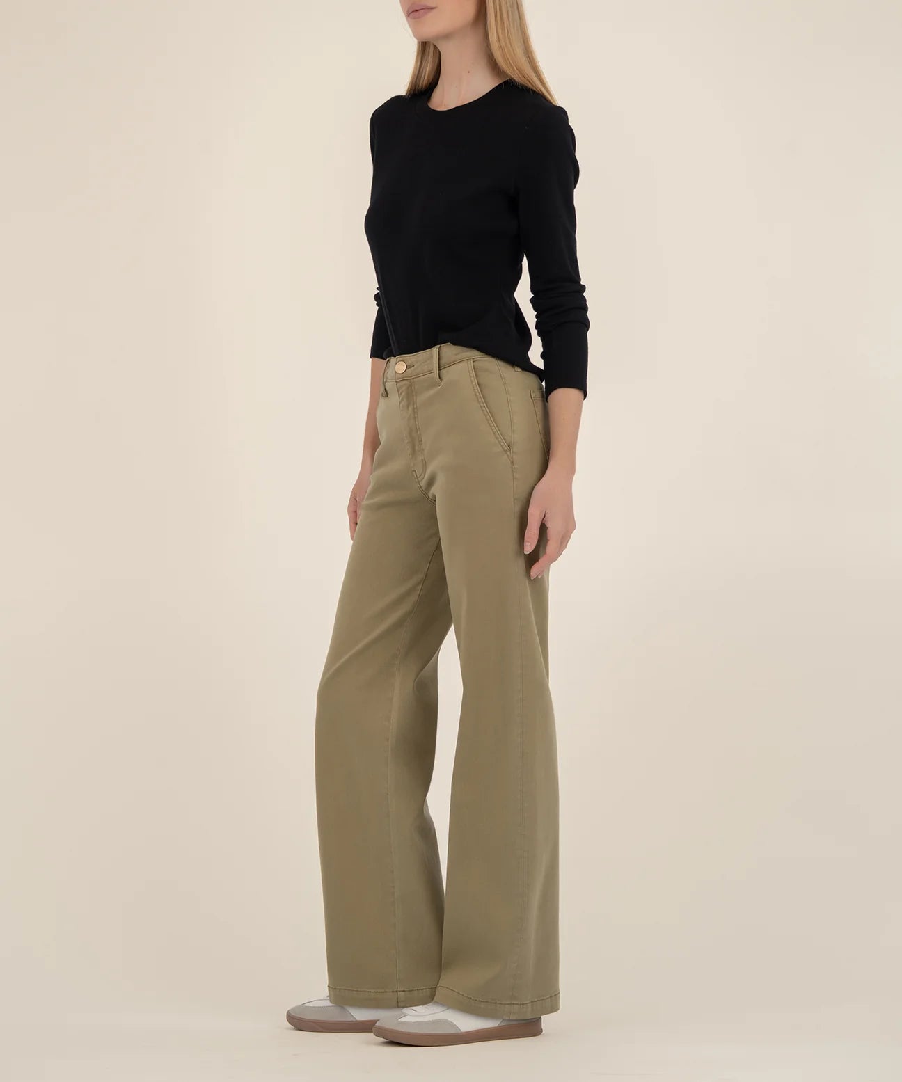 Miller High Rise Straight Let Pant (Palm Leaf)