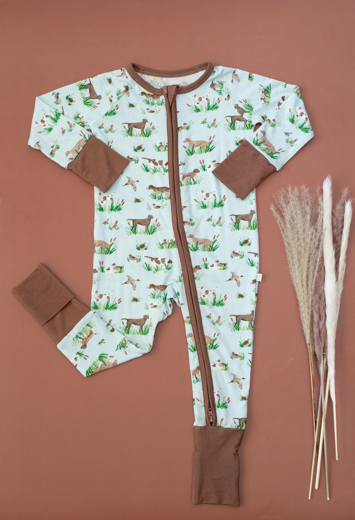 Zip Pajamas in Delta Dogs
