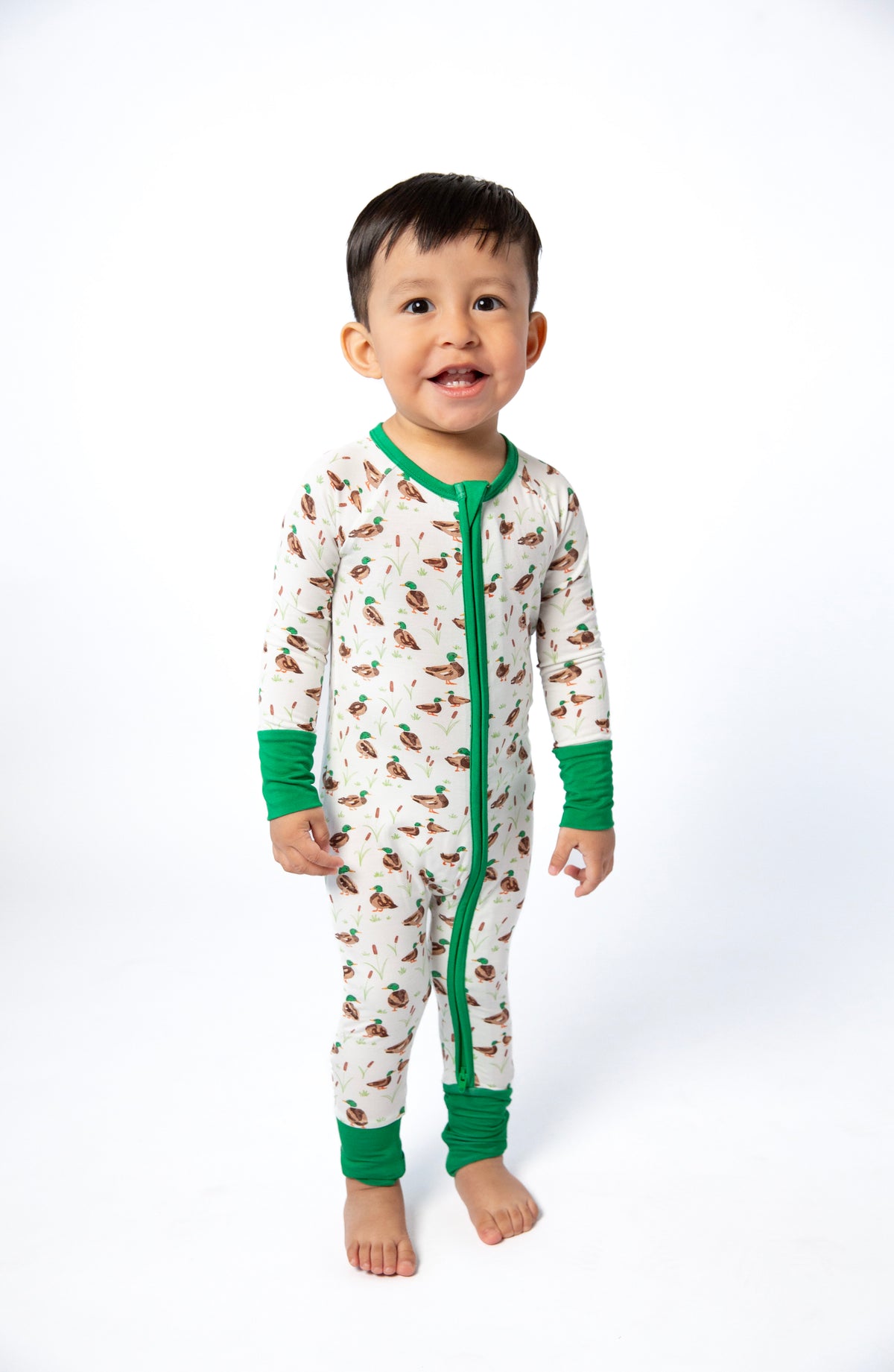 Zip Pajamas in Mallard Drake