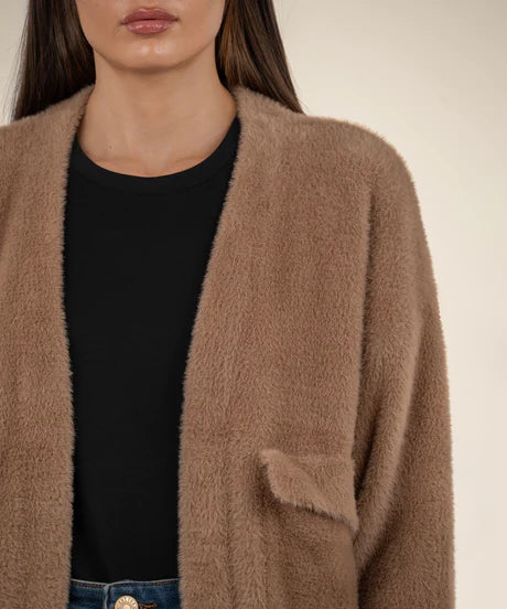 Jana Cardigan with Pockets in Taupe