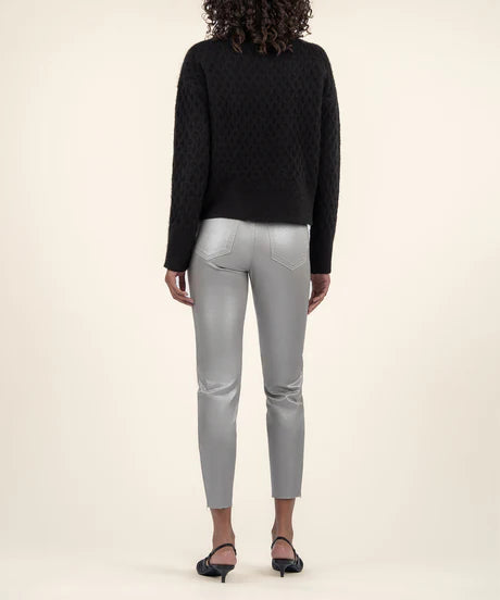 Adah Pull On High Neck Sweater in Black