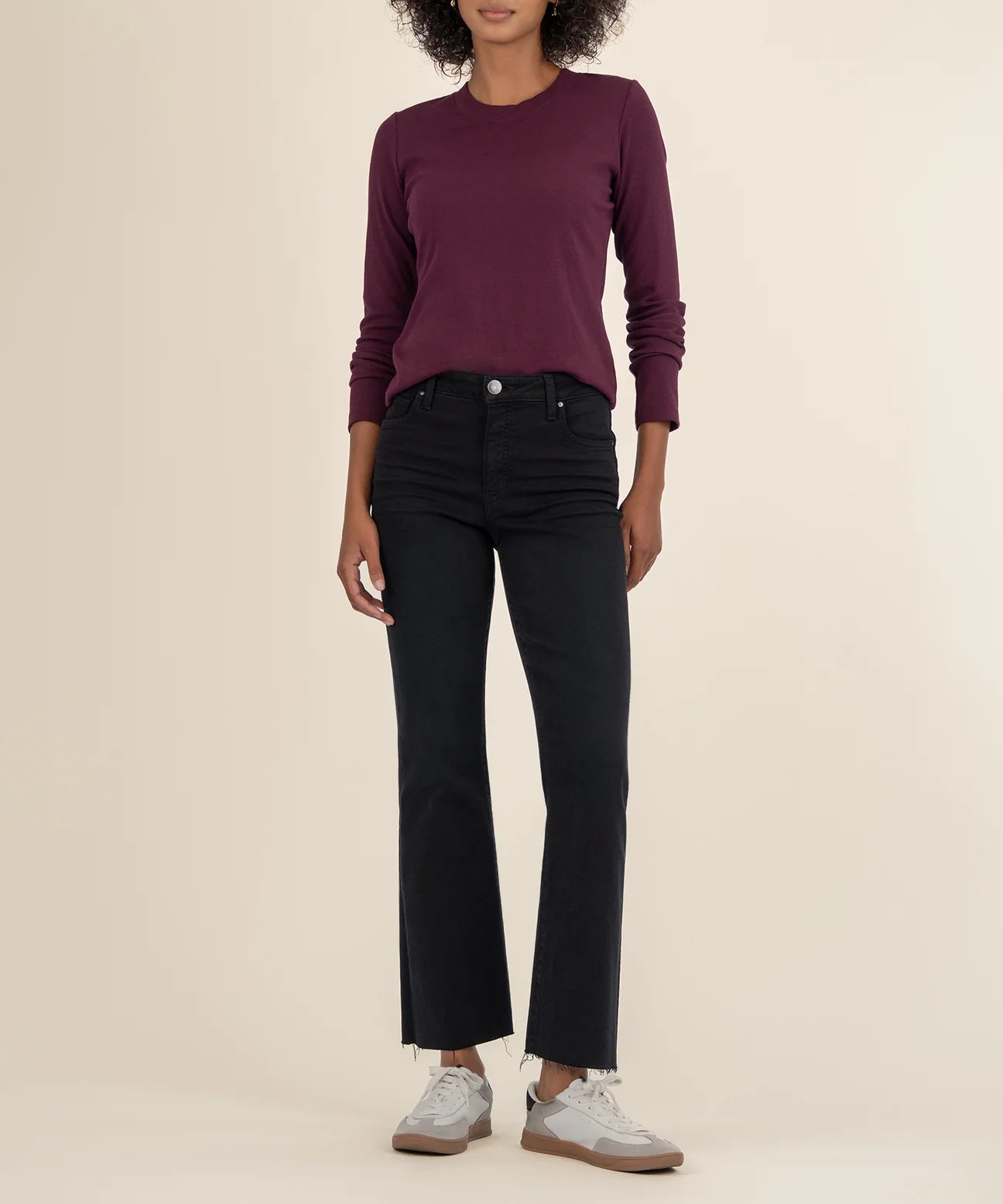 Noelie Scoop Neck Top in Berry