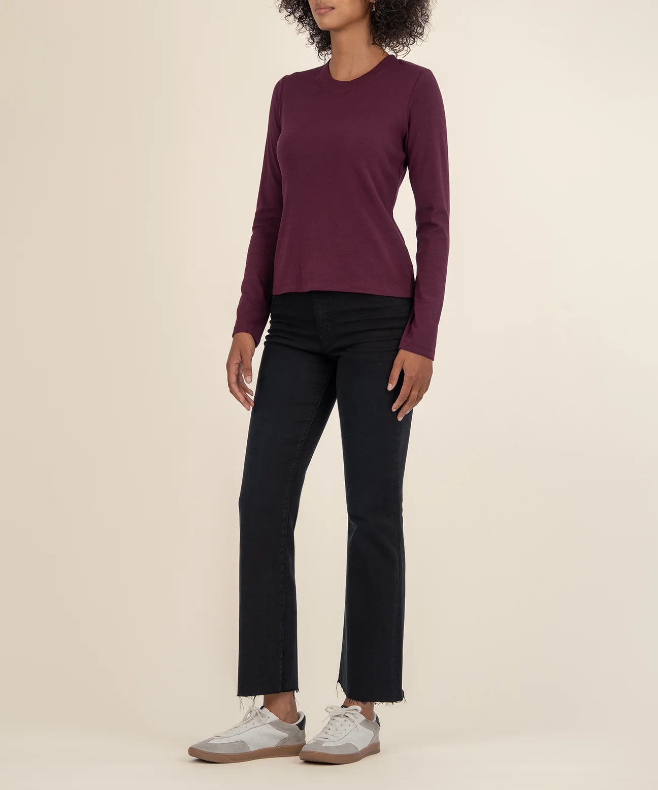 Noelie Scoop Neck Top in Berry