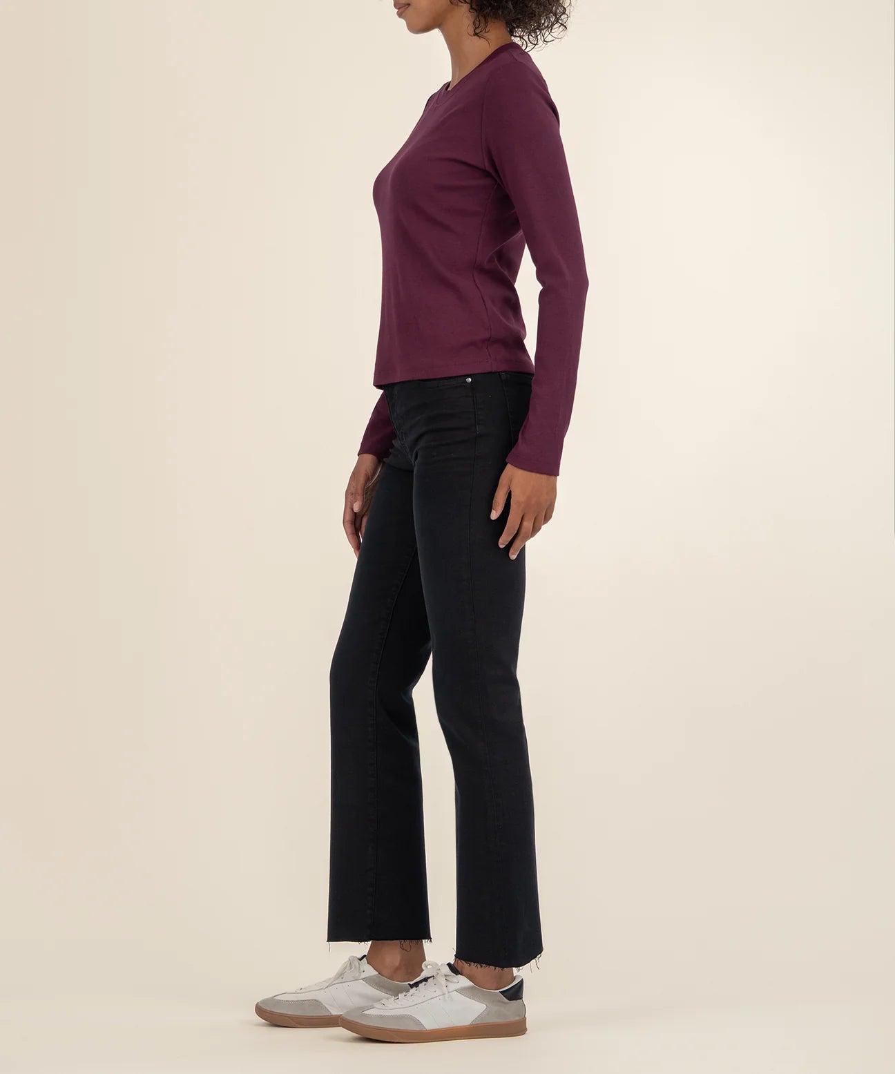 Noelie Scoop Neck Top in Berry