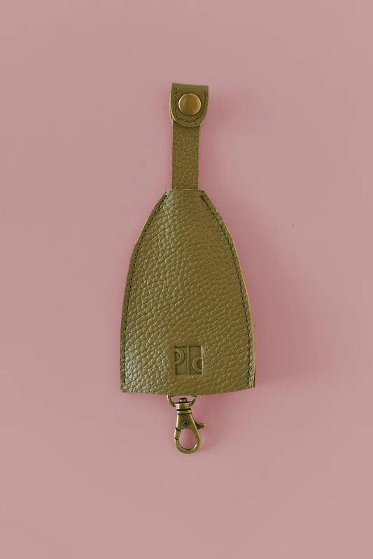 GR Key Holder in Pebbled Olive