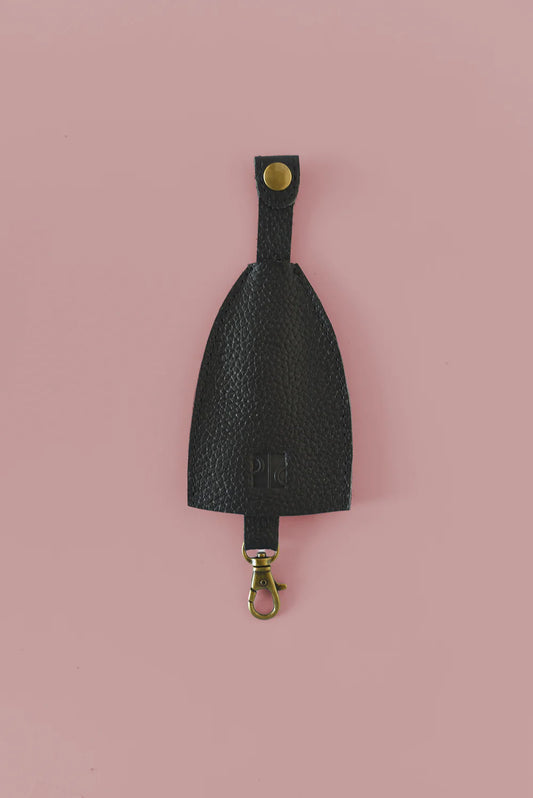 GR Key Holder in Pebbled Black