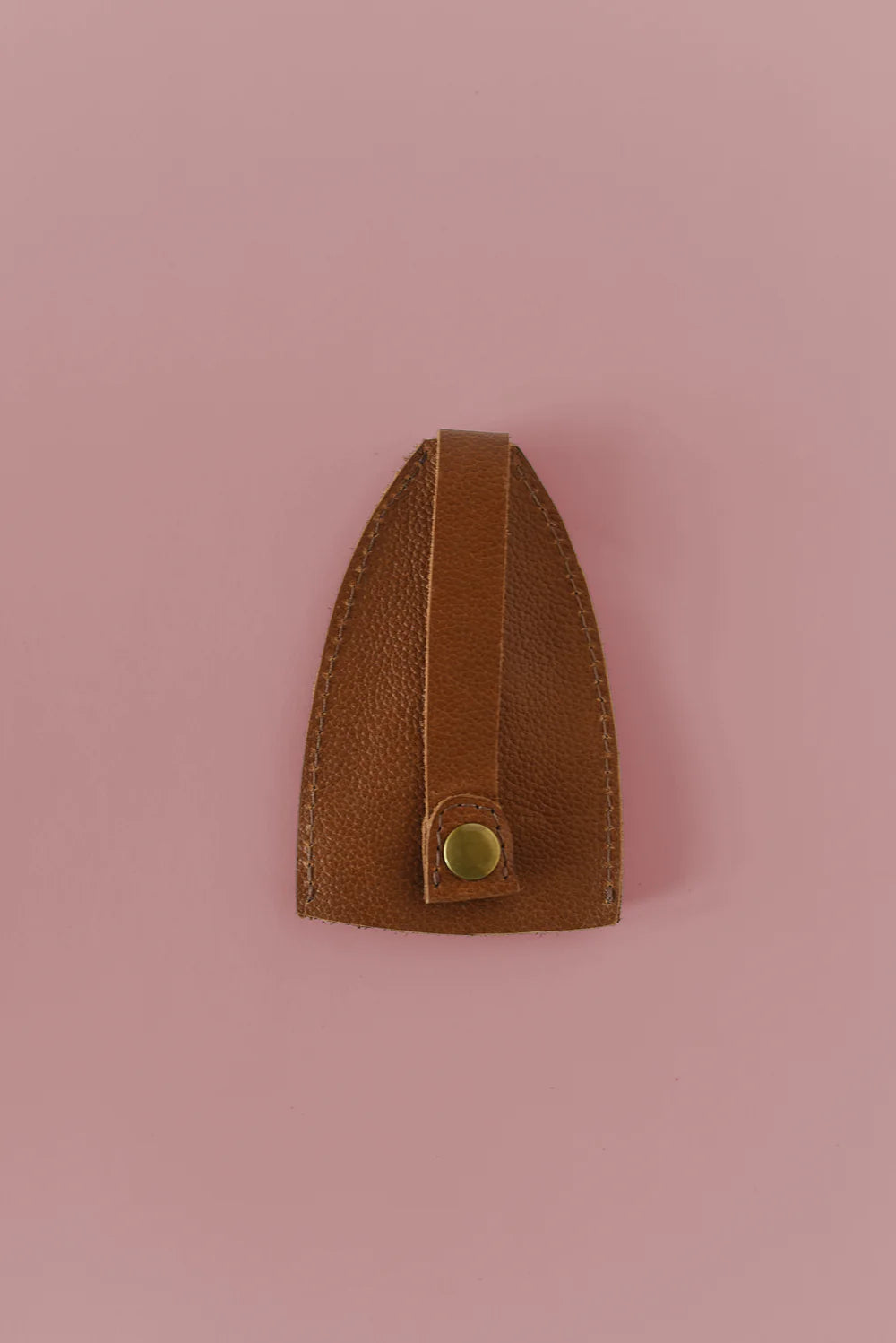 GR Key Holder in Pebbled Cognac
