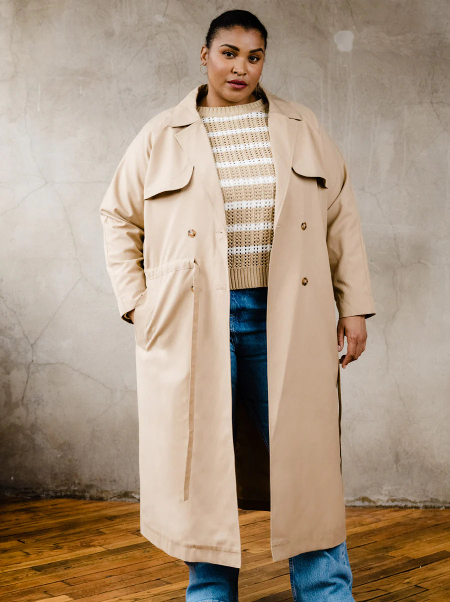 Kimberly Trench Coat in Brown Sugar
