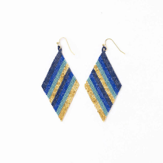 Frida Beaded Earrings in Blue