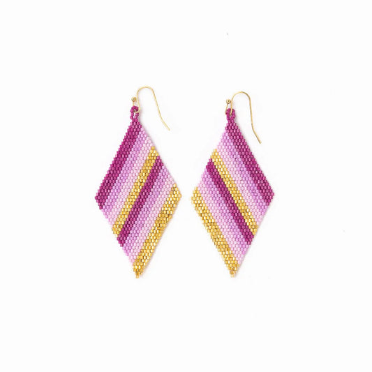Frida Beaded Earrings in Purple