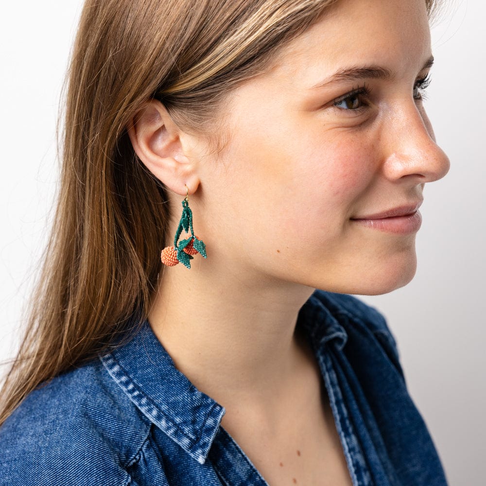 Lottie Clementine Dangle Luxe Earring in Orange