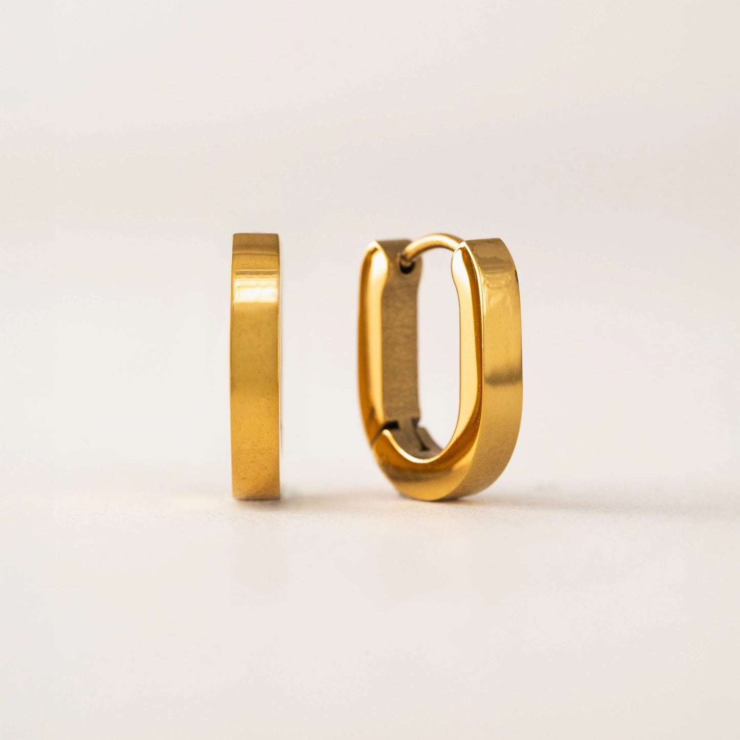 Maya Paperclip Hoops in Gold