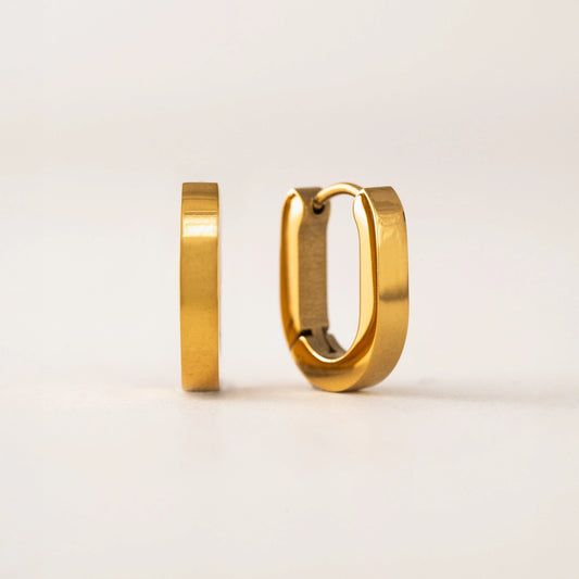 Maya Paperclip Hoops in Gold