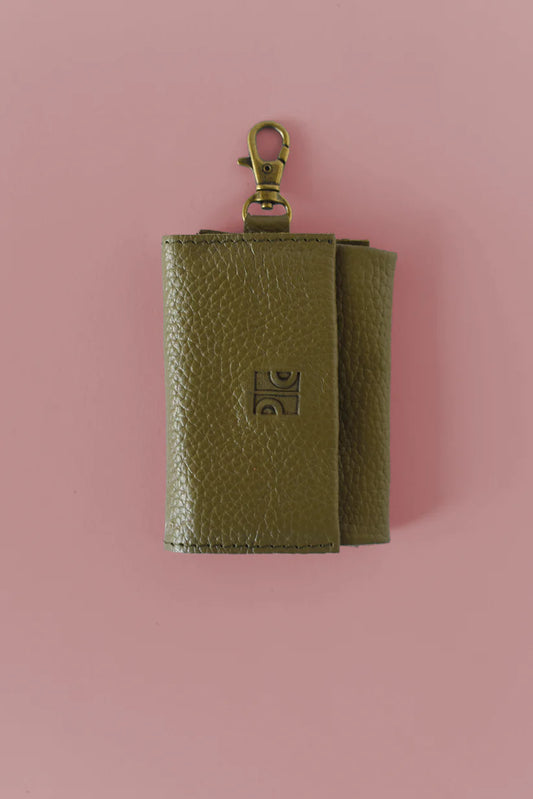 GR Mini Wallet Charm in Pebbled Olive