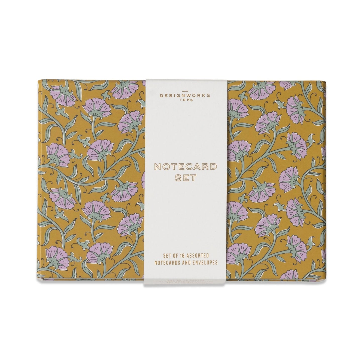 Boxed Vintage Floral Notecard Set - 16 cards