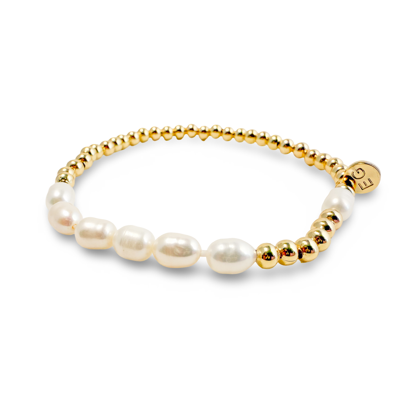 Morse Code Pearl & Gold Bracelet | MOTHER
