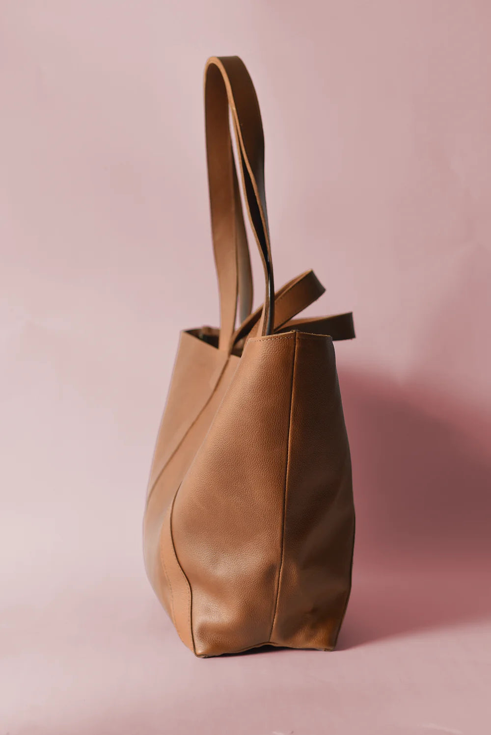 GR Origami Bag in Pebbled Cognac