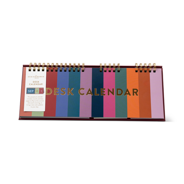 Colorblock Perpetual Desk Calendar